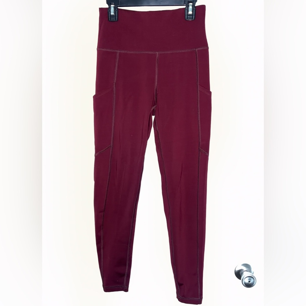 American Eagle Outfitters Maroon Leggings with pockets